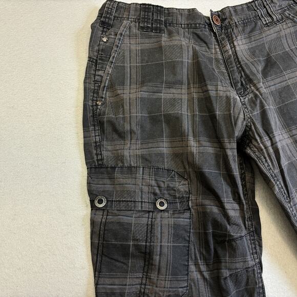 Vtg Projek Raw Cargo Shorts Mens 34 Plaid Y2K Casual Gorpcore Normcore Lot 5942 - Picture 3 of 11